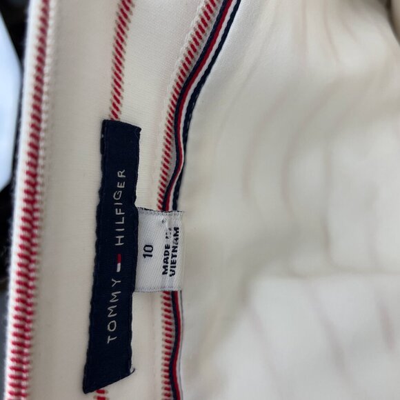 Tommy Hilfiger Preppy Marine Striped Red White Cotton Knee length Dress Size 10 - Picture 11 of 16